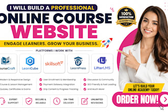 build coursecraft learncube skillsoft learnpress lifterlms online course website