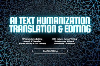 humanize ai translations into natural spanish and valencian