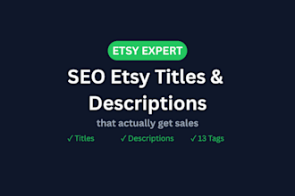 write SEO etsy product titles and descriptions that sell
