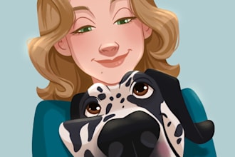 a handmade digital portrait for gifts