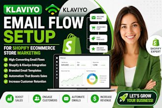 klaviyo email flow setup for shopify ecommerce store marketing