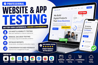do professional website testing, UX audit and mobile app QA testing