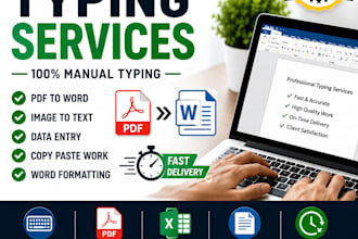provide accurate typing services with quick delivery