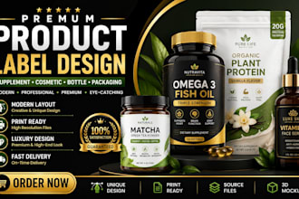 do premium product label design and supplement label