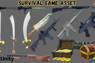 design 3d weapon game props and objects shotgun rpg gun model game assets packs