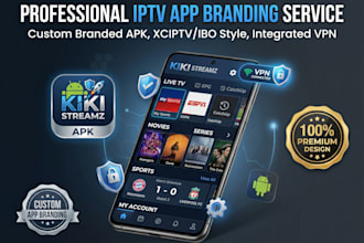 android iptv apk branding customize ibo player xciptv with vpn, custom iptv app