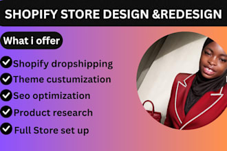 do shopify dropshipping,theme custumization,seo optimization