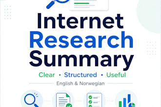 do internet research and summarize key findings
