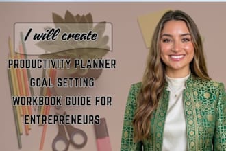 create productivity planner  goal setting workbook guide for entrepreneurs