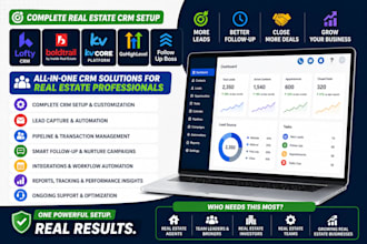 set up real estate crm lofty crm, boldtrail, kvcore, gohighlevel, follow up boss