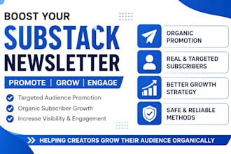 promote your substack newsletter for organic subscribers growth
