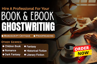 be your ebook ghostwriter, self help book writing book writer development editor