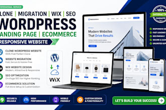 clone wordpress migration wix seo landing page responsive ecommerce website
