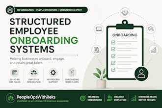 design a structured onboarding system for your business