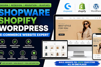 shopware shopify wordpress website product migration bugfixes ecommerce store