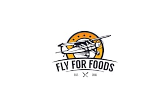 design eye catching unique logo for an airline pilot foodie