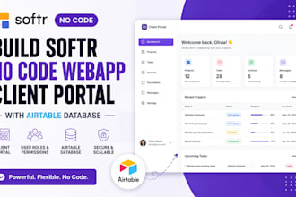build softr no code webapp client portal with airtable database