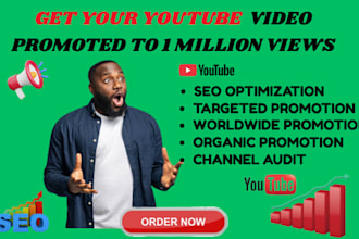 shoutout USA youtube channel video SEO promotion to 1 million people for views