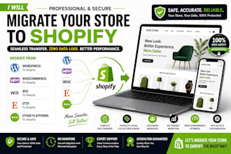 migrate wordpress to shopify, wix to shopify, woocommerce to shopify store