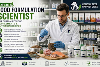 formulate premium pet food and supplement products for your pet or brand
