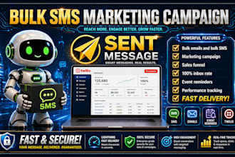 send bulk SMS marketing campaign, text message or bulk sms and email blast
