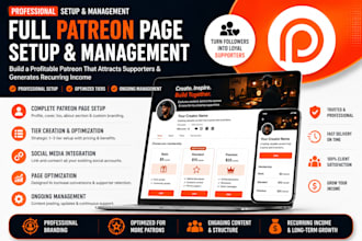 do full patreon setup and management