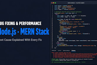 fix bugs and optimize performance in your mern or pern stack application
