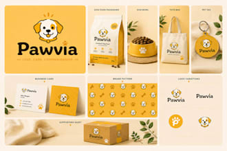 design minimalist business logo, brand identity with branding kit