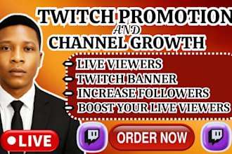 professionally promote your twitch stream and increase live audience engagement