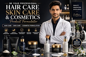 be your hair care, skin care and cosmetics product formulator
