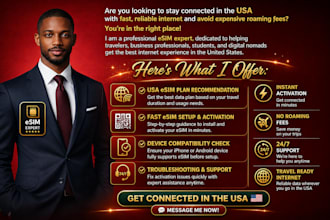 set up a USA esim with fast data for your travel