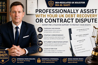 manage your UK debt recovery or contract dispute professionally