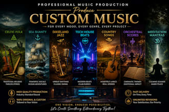 produce celtic folk sea shanty vocals dixieland jazz tech house orchestral music