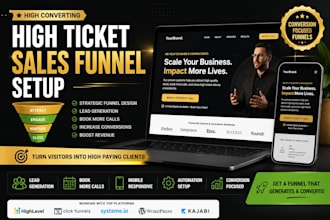build high converting sales funnels for high ticket offers