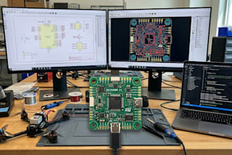 create pcb board for flight controller, drones, schematic and firmware