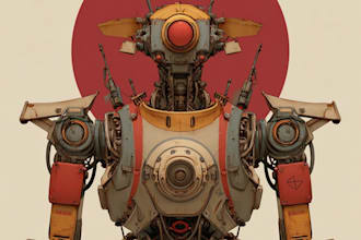create custom mecha robot art