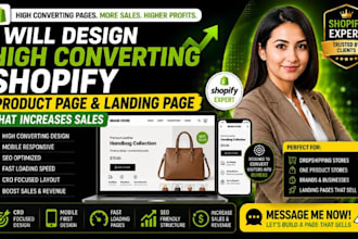 design a high converting shopify product page, landing page that increases sales