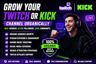 do twitch affiliate promotion and kick channel marketing