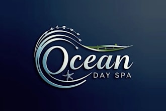 design dynamic ocean day spa minimalist logo