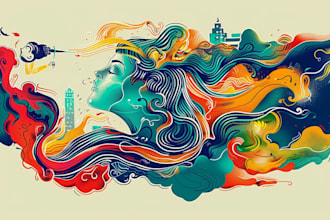 create a fluid and energetic vector illustration