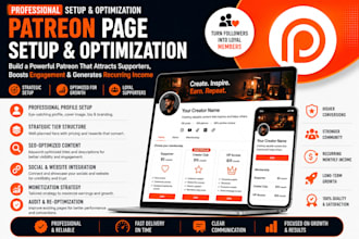 create and optimize your patreon page for engagement and monetization