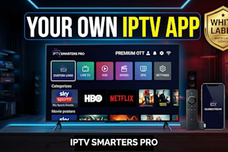 professionally rebrand smarters pro iptv app with your brand