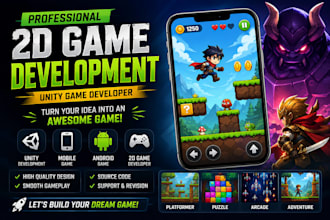 develop 2d mobile games in unity for android