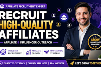 recruit targeted affiliates and influencers for your affiliate program