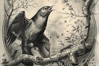 create detailed vintage engraving and etching illustration