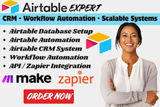 setup airtable CRM, automation and zapier integration