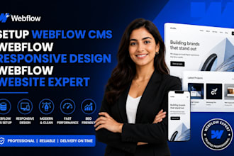 setup webflow cms webflow responsive design webflow website expert