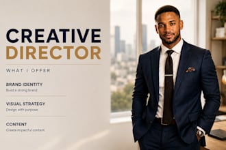 be your creative director and visual strategy, brand identity and content