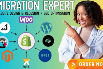 migrate wordpress wix squarespace bigcommerce website migration to shopify