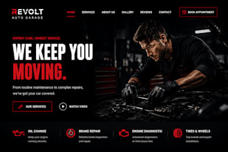 design wix auto repair auto detailing website mechanic garage tire shop website